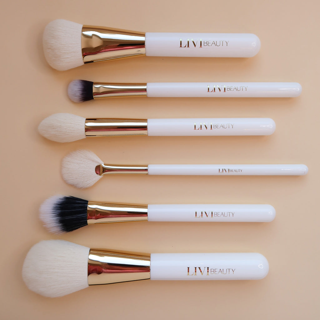 GOLD GLAM BRUSH SET Makeup Brushes LIVI BEAUTY 