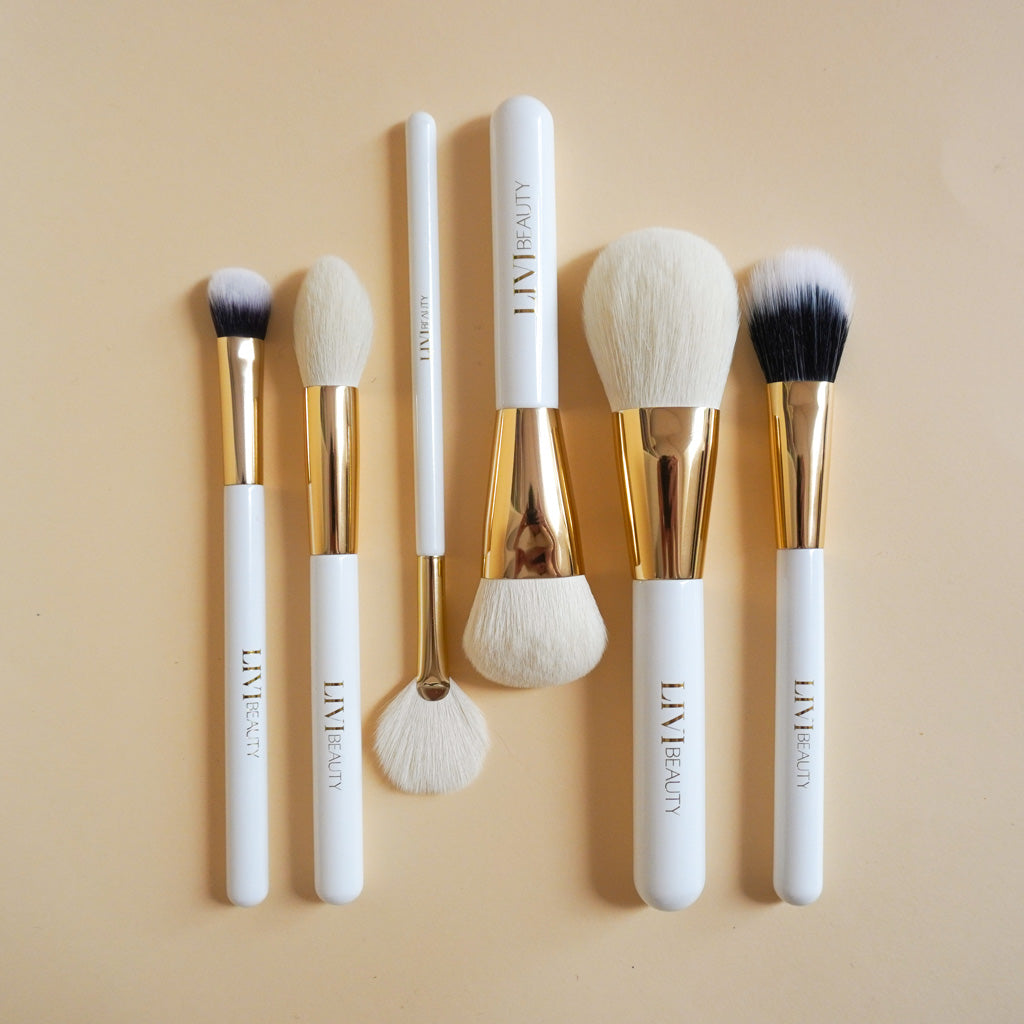 GOLD GLAM BRUSH SET Makeup Brushes LIVI BEAUTY 